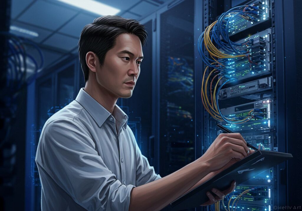 サーバー管理するエンジニア